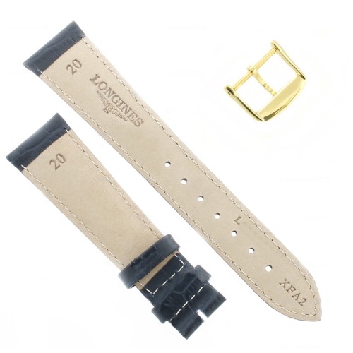 Longines Cinturino L682101027 FG Stampa Alligatore BLU 20-16 mm