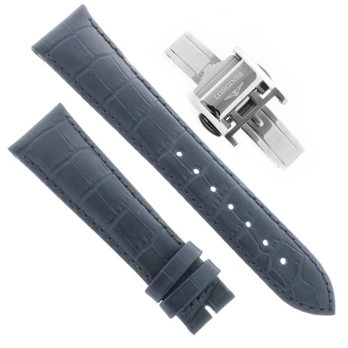 Longines Cinturino L682101027 FDA Stampa Alligatore BLU 20/16 mm