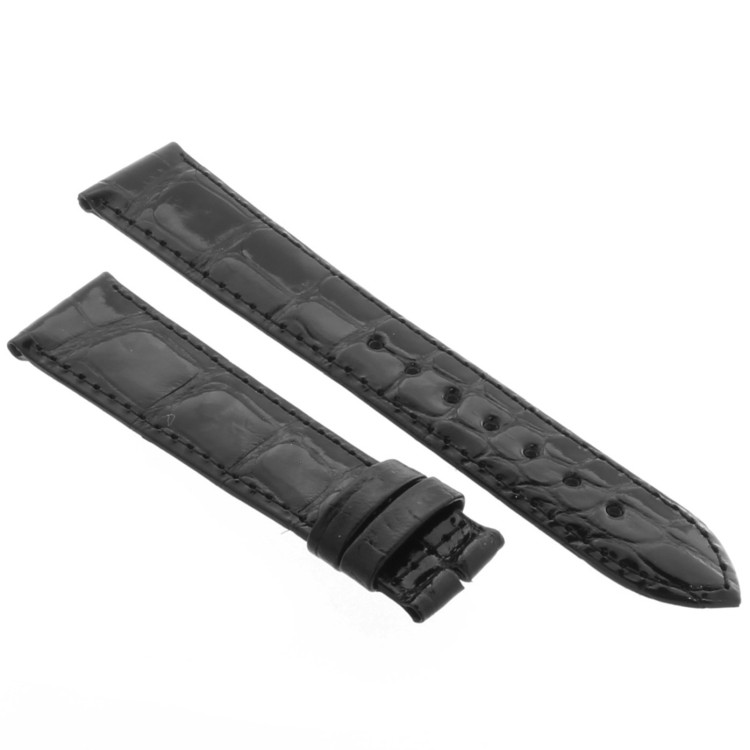 Longines Cinturino Alligatore Nero lucido 19/16 Elegant collection L4.810.4 , L4.778.4 , L4.787.8