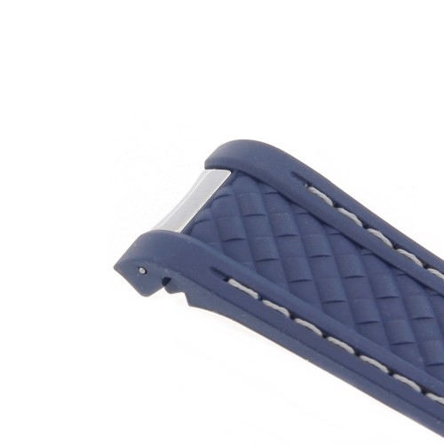 OMEGA cinturino caucciù blu 19/16 FDA Seamaster Aqua Terra 150MT 38mm Co-Axial 220.10.38.