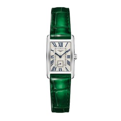 LONGINES DOLCE VITA L5.255.4.71.A Acciaio Romani  Argentè Quarzo Alligatore Verde. 32 x 20,5 mm