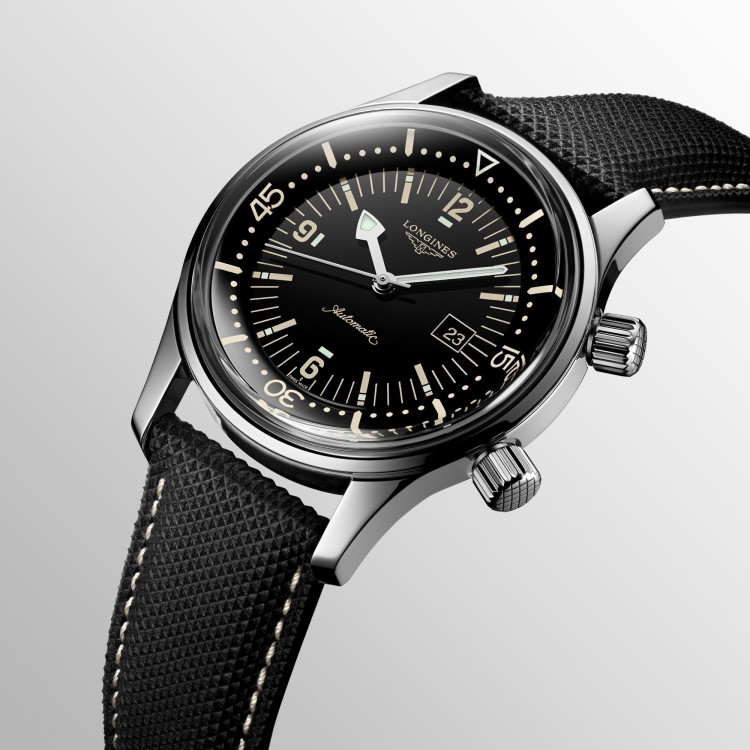 LONGINES Heritage Legend Diver L3.374.4.50.0 con data 36 mm Automatico