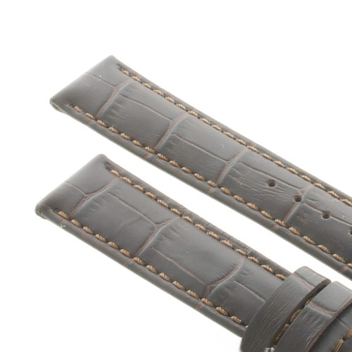 Cinturino Stampa Alligatore Marrone Moka Opaco 20/18 mm B37B classico
