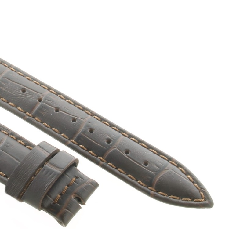 Cinturino Stampa Alligatore Marrone Scuro Opaco 20/18 mm classico