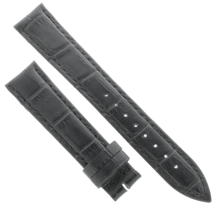 Cinturino Stampa Alligatore Nero opaco 18/16 mm classico
