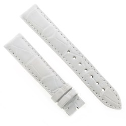 Cinturino Sartoriale Alligatore Bianco 18/16 mm B50B classico.