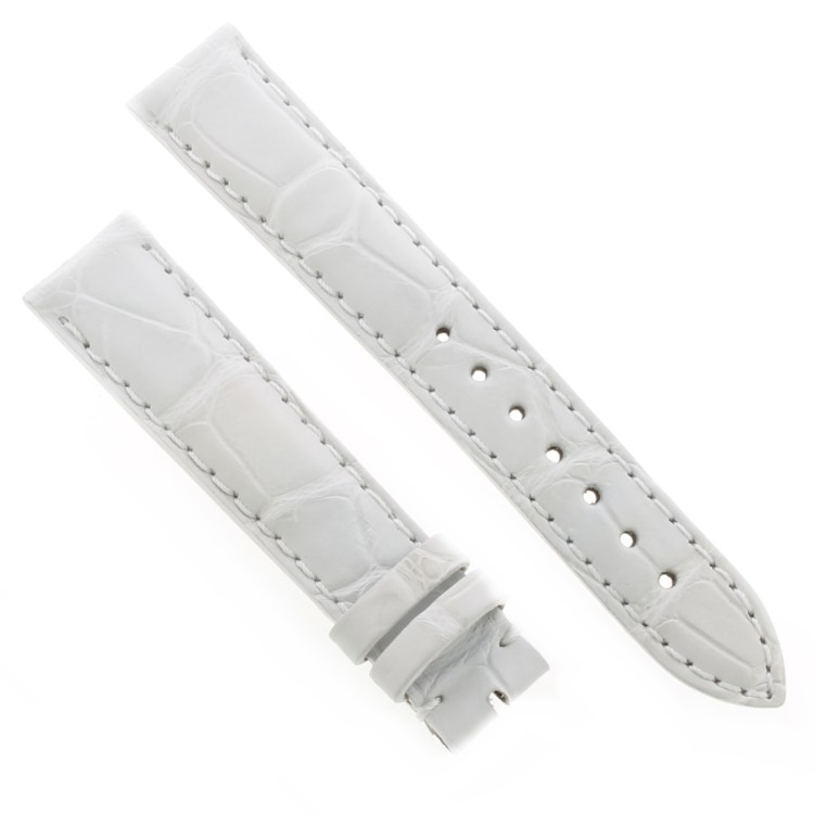 Cinturino Sartoriale Alligatore Bianco 18/16 mm B50B classico..