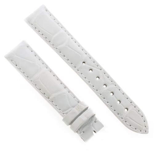 Cinturino Sartoriale Alligatore Bianco 18/16 mm B50B classico..