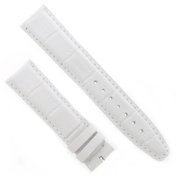 Cinturino non originale IWC Alligatore Bianco Ghiaccio 20/16 mm tipo Portoghese