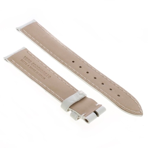 Cinturino Sartoriale Alligatore Bianco 18/16 mm B50B classico..