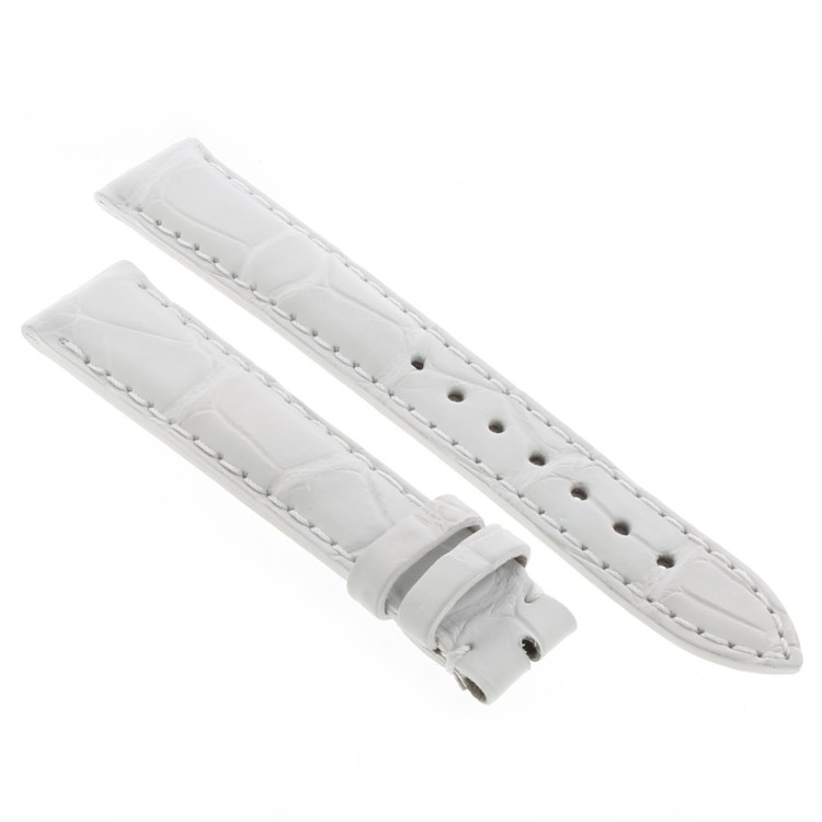 Cinturino Sartoriale Alligatore Bianco 18/16 mm B50B classico..