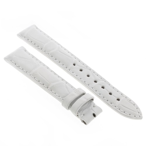 Cinturino Sartoriale Alligatore Bianco 18/16 mm B50B classico..