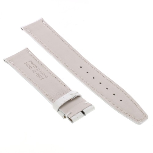 Cinturino non originale IWC Alligatore Bianco Ghiaccio 20/16 mm tipo Portoghese