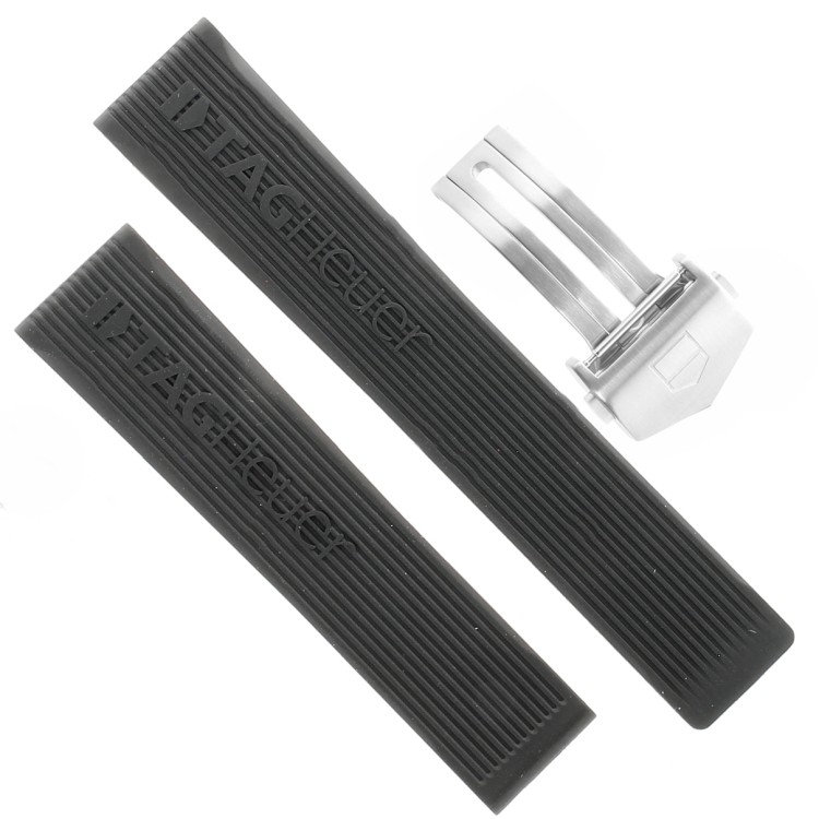 Tag Heuer Black rubber band FT6024 19/18 mm measures FDA + closing