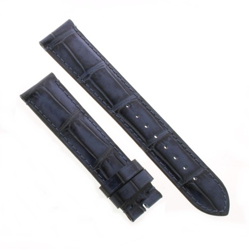 Cinturino Stampa Alligatore Blu Semilucido effetto Sfumato 20/18 mm B48B classico