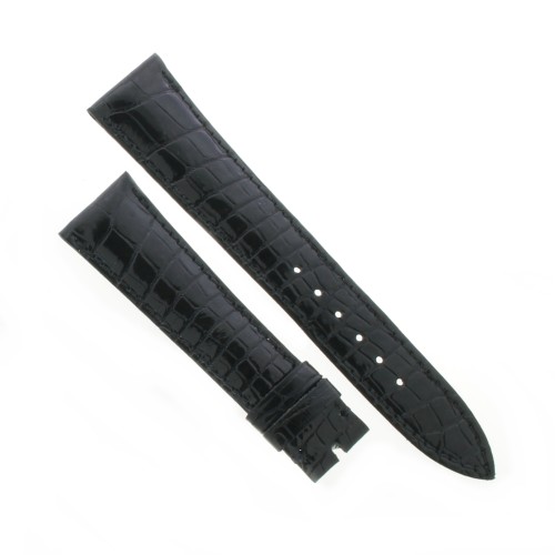 AUDEMARS PIGUET Cinturino Alligarore Nero lucido cucito misure 20/16 mm  spessore 3 mm