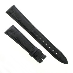 Cinturino Coccodrillo Nero Lucido Piatto 18/14 mm B20B forma classica