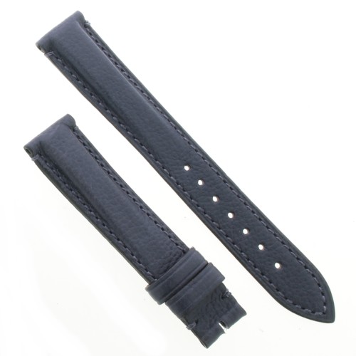 Cinturino Pelle Vitello Volanato Cucito a Mano Grigio Blu opaco 18/16 mm bombatura 5,5 mm classico