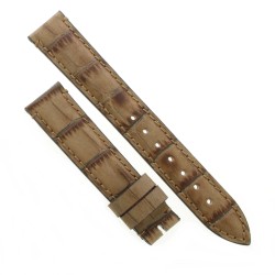 Cinturino Stampa Alligatore Marrore Sabbia opaco Cucito a Mano 18/16 mm B43B classico