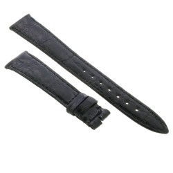Cinturino Coccodrillo Nero Lucido Piatto 18/14 mm B20B forma classica 2