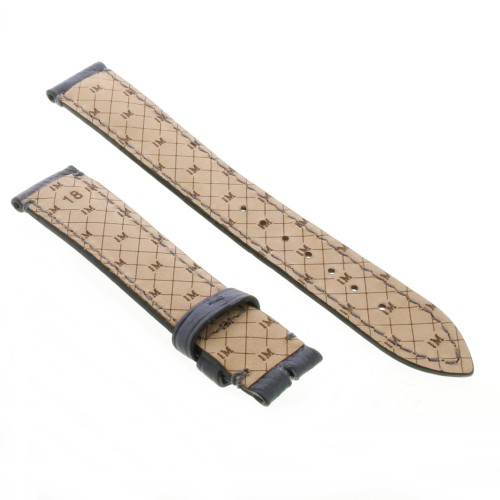 Cinturino Pelle Vitello Volanato Cucito a Mano Grigio Blu opaco 18/16 mm bombatura 5,5 mm classico