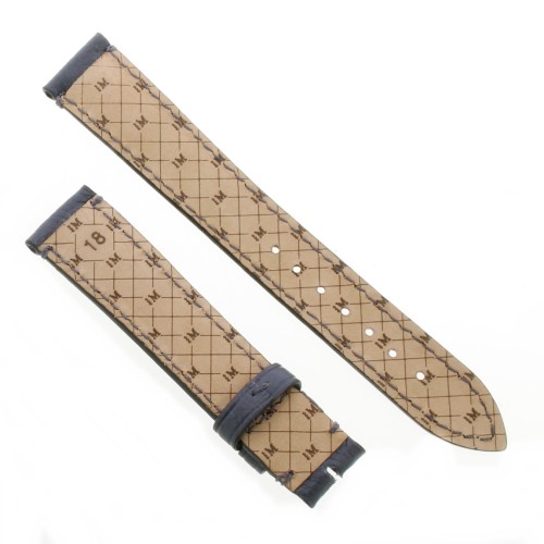 Cinturino Pelle Vitello Volanato Cucito a Mano Grigio Blu opaco 18/16 mm bombatura 5,5 mm classico