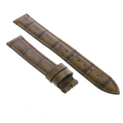 Cinturino Stampa Alligatore Marrore Oliva opaco Cucito a Mano 18/16 mm B43B classico 2