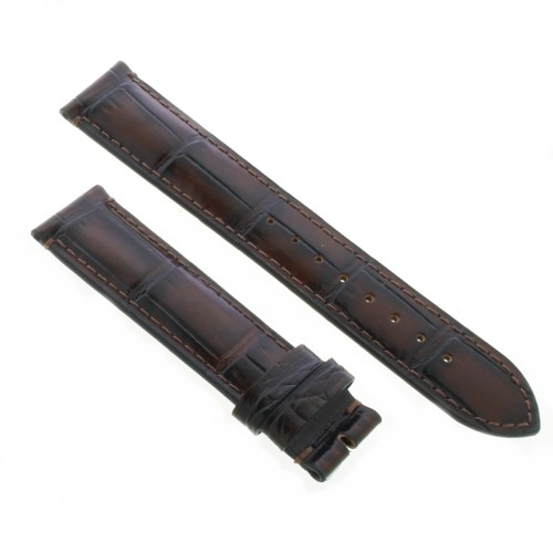 Cinturino Stampa Alligatore Marrone Semilucido effetto Sfumato 20/18 mm B48B classico