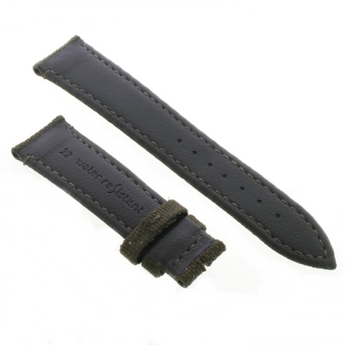 Cinturino Water Resistant Tessuto/Lorica Verde Oliva 22/18 mm B45N classico