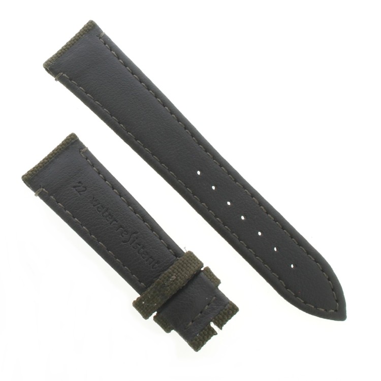 Cinturino Water Resistant Tessuto/Lorica Verde Oliva 22/18 mm B45N classico
