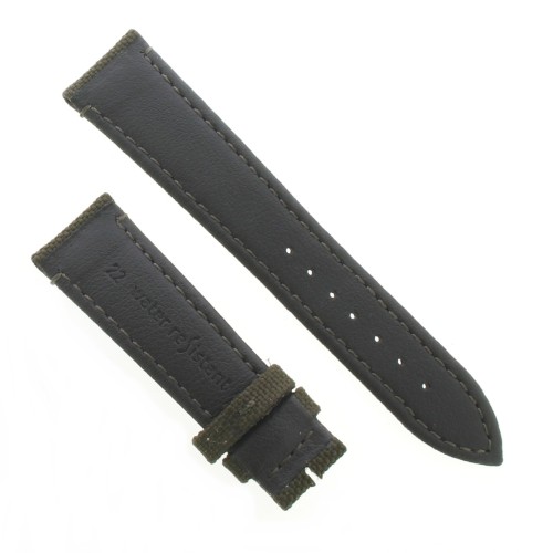Cinturino Water Resistant Tessuto/Lorica Verde Oliva 22/18 mm B45N classico
