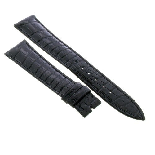 AUDEMARS PIGUET Cinturino Alligarore Nero lucido cucito misure 20/16 mm  spessore 3 mm