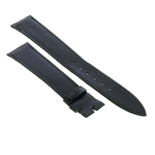 AUDEMARS PIGUET Cinturino Alligarore Nero lucido cucito misure 20/16 mm  spessore 3 mm
