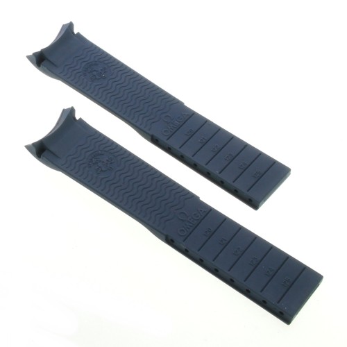 OMEGA cinturino caucciù Blu 20/18 Seamaster 41mm. 2055 2254 2531 2831.80 2832 2834.80 2841 2898