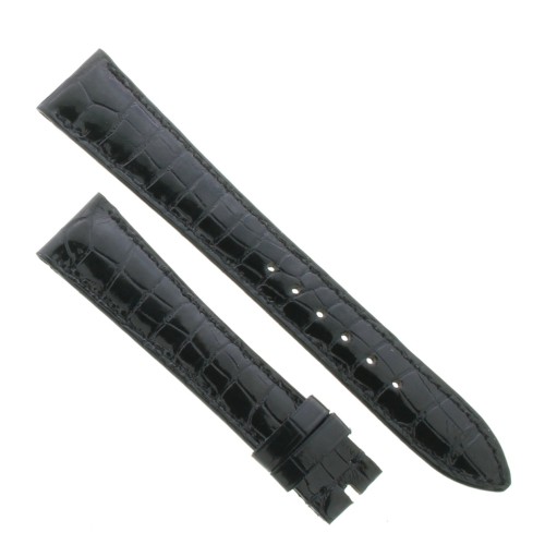 AUDEMARS PIGUET Cinturino Alligarore Nero lucido cucito misure 18/14 mm  spessore 3 mm