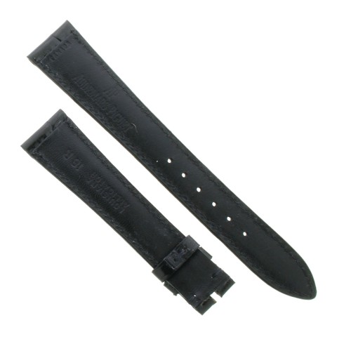 AUDEMARS PIGUET Cinturino Alligarore Nero lucido cucito misure 18/14 mm  spessore 3 mm