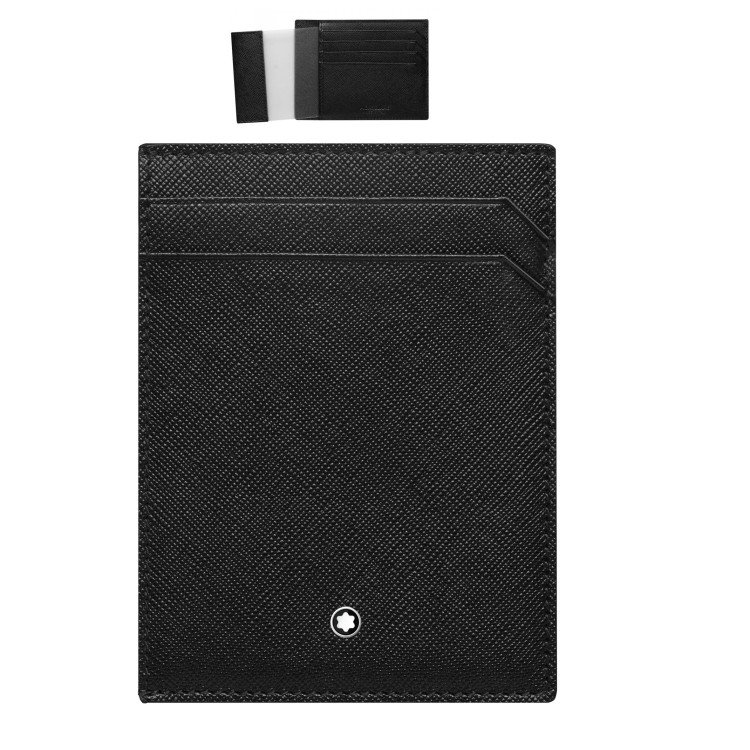 Sartorial MONTBLANC 130078 Porta carte di credito e documenti Pelle Nera