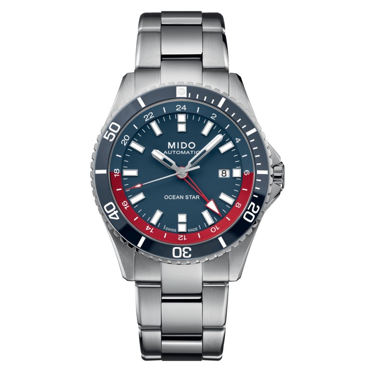 MIDO Ocean Star GMT M026.629.11.041.00 Automatico in Acciaio 44 mm Nero Lunetta ceramica Nera