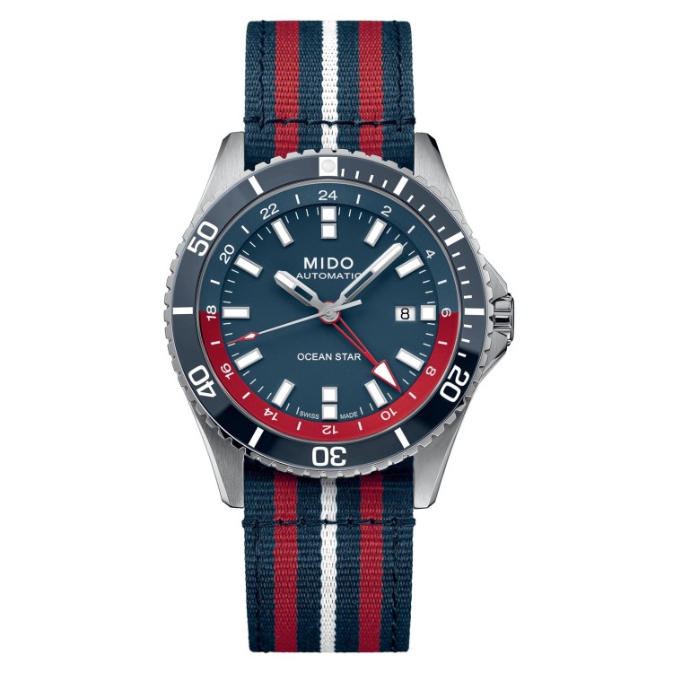 MIDO Ocean Star GMT M026.629.11.041.00 Automatico in Acciaio 44 mm Nero Lunetta ceramica Nera