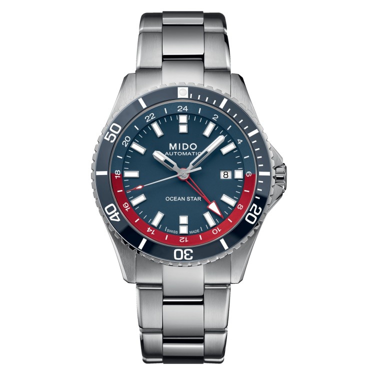 MIDO Ocean Star GMT M026.629.11.041.00 Automatico in Acciaio 44 mm Nero Lunetta ceramica Nera