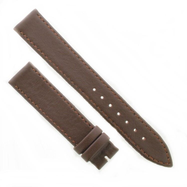 Cinturino Agnello Marrone opaco 18/16 mm Piatto classico