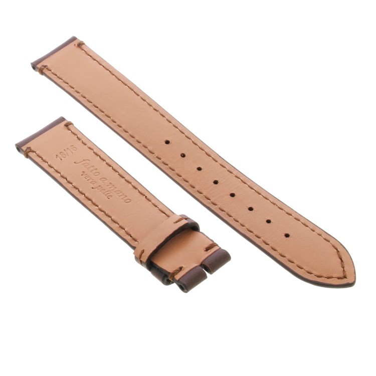 Cinturino Agnello Cucito a Mano Marrone opaco 18/16 mm classico