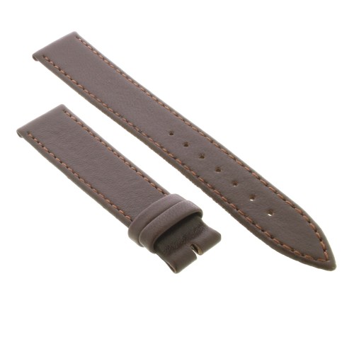 Cinturino Agnello Marrone opaco 18/16 mm Piatto classico