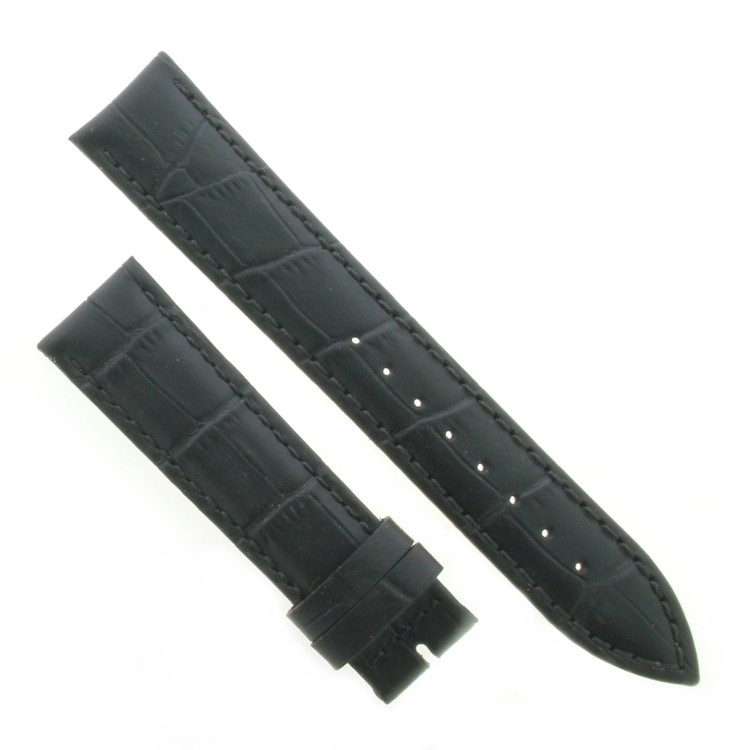 Cinturino Stampa Alligatore Nero opaco 20/18 mm B40B classicoCinturino Stampa Alligatore Nero opaco 20/18 mm