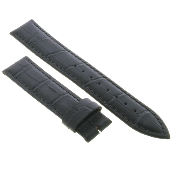 Cinturino Stampa Alligatore Nero opaco 20/18 mm classico
