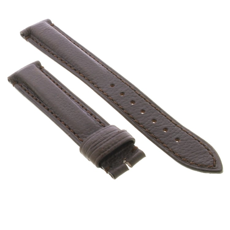 Cinturino Vitello Volanato Cucito a Mano Marrone opaco 18/16 mm bombatura 5,5 mm classico