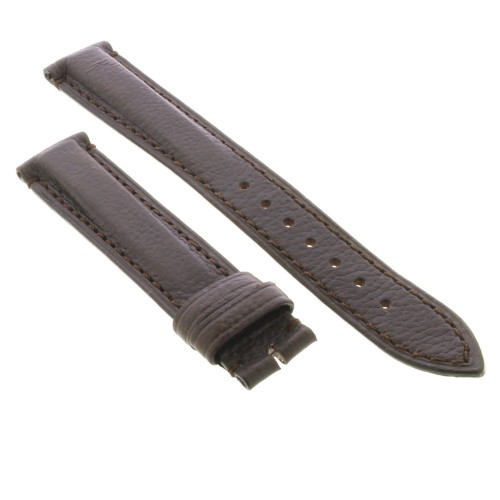 Cinturino Vitello Volanato Cucito a Mano Marrone opaco 18/16 mm bombatura 5,5 mm classico