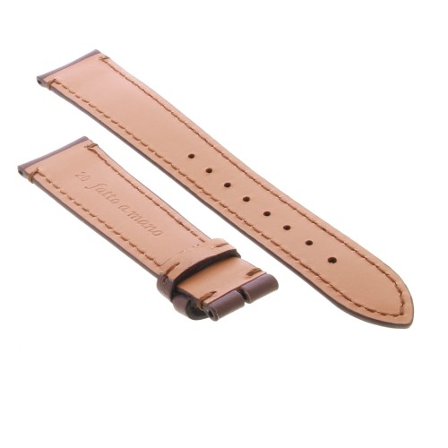 Cinturino Agnello Cucito a Mano Marrone opaco 20/16 mm classico