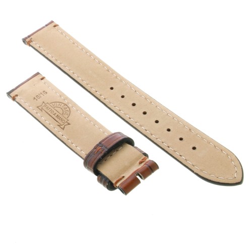 Cinturino Stampa Alligatore Marrone Gold Semilucido effetto Sfumato 18/16 mm B48B classico