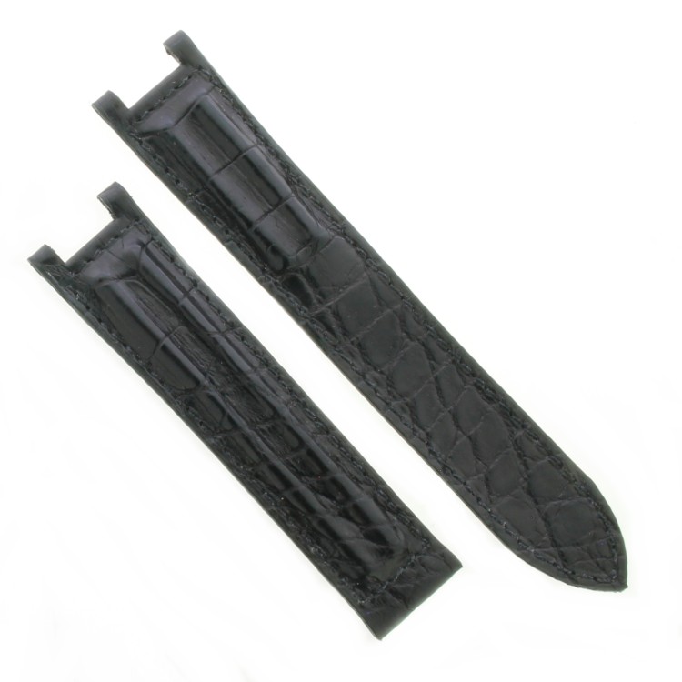 Cinturino CARTIER Pasha Alligatore opaco Nero 20/18 mm B42B.